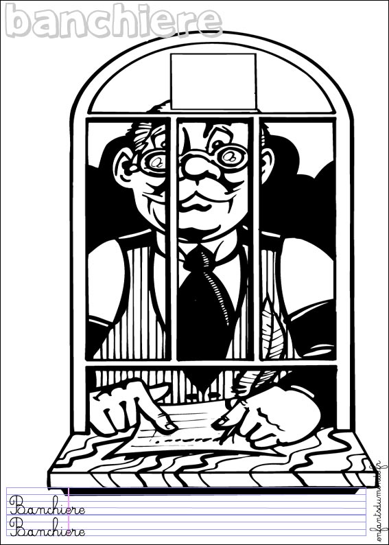 coloriage banquier 1